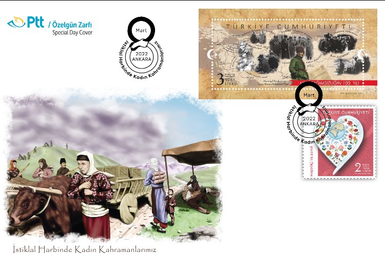 PTT’den ‘Kadın Kahramanlar’a özel gün zarfı