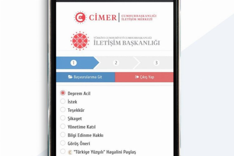 CİMER’de ‘Deprem Acil’ kullanıma açıldı