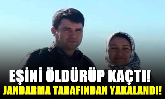 Eşini öldürüp kaçtı! Jandarma tarafından yakalandı