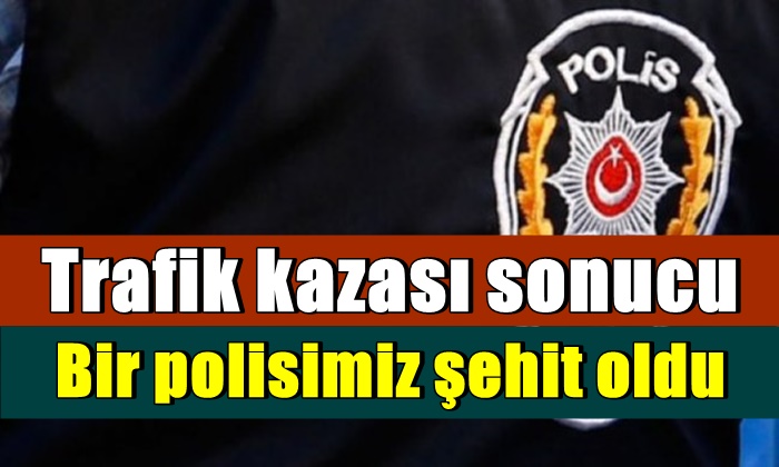 Trafik kazası sonucu 1 polisimiz şehit oldu