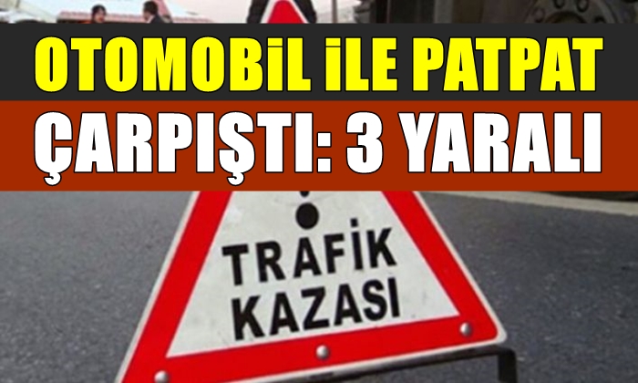 Afyon’da otomobille patpat çarpıştı: 3 yaralı