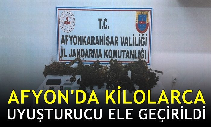 Afyon’da kilolarca uyuşturucu ele geçirildi