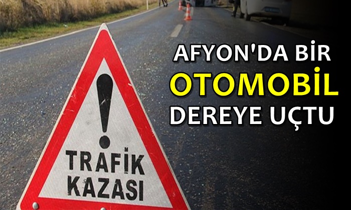 Afyon’da bir otomobil dereye uçtu!