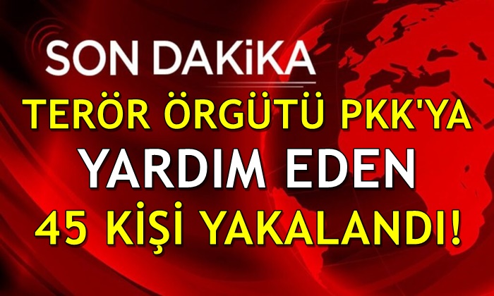 Terör Örgütü PKK’ya yardım eden 45 kişi yakalandı!