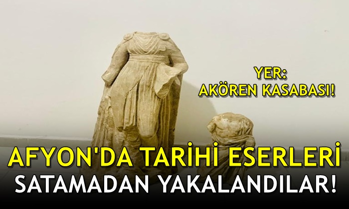 Afyon’da tarihi eserleri satamadan yakalandılar!