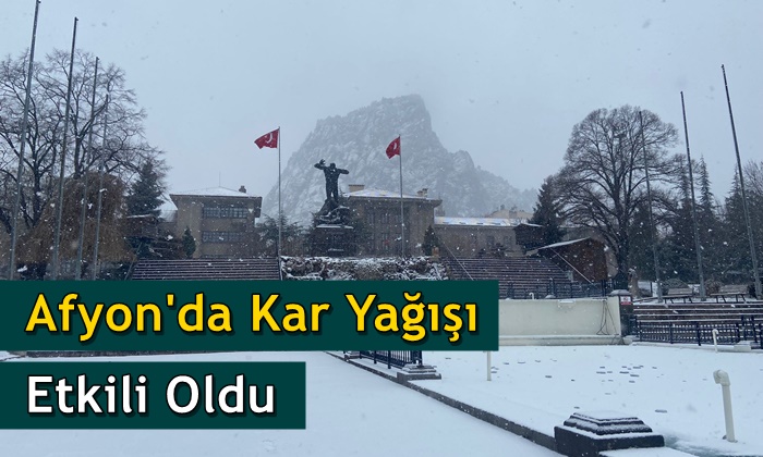 Afyon’da kar yağışı etkisini gösterdi