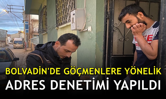 Bolvadin’de polis ekipleri göçmenleri denetledi