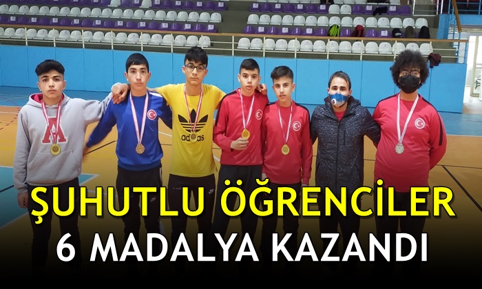 Şuhutlu öğrenciler 6 madalya kazandı