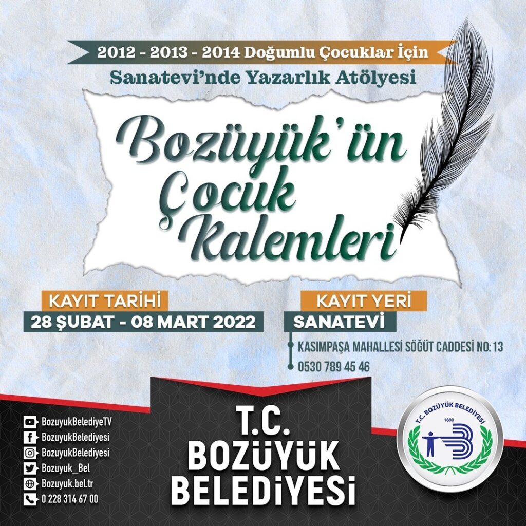 Çocuklara yazarlık eğitimi verilecek