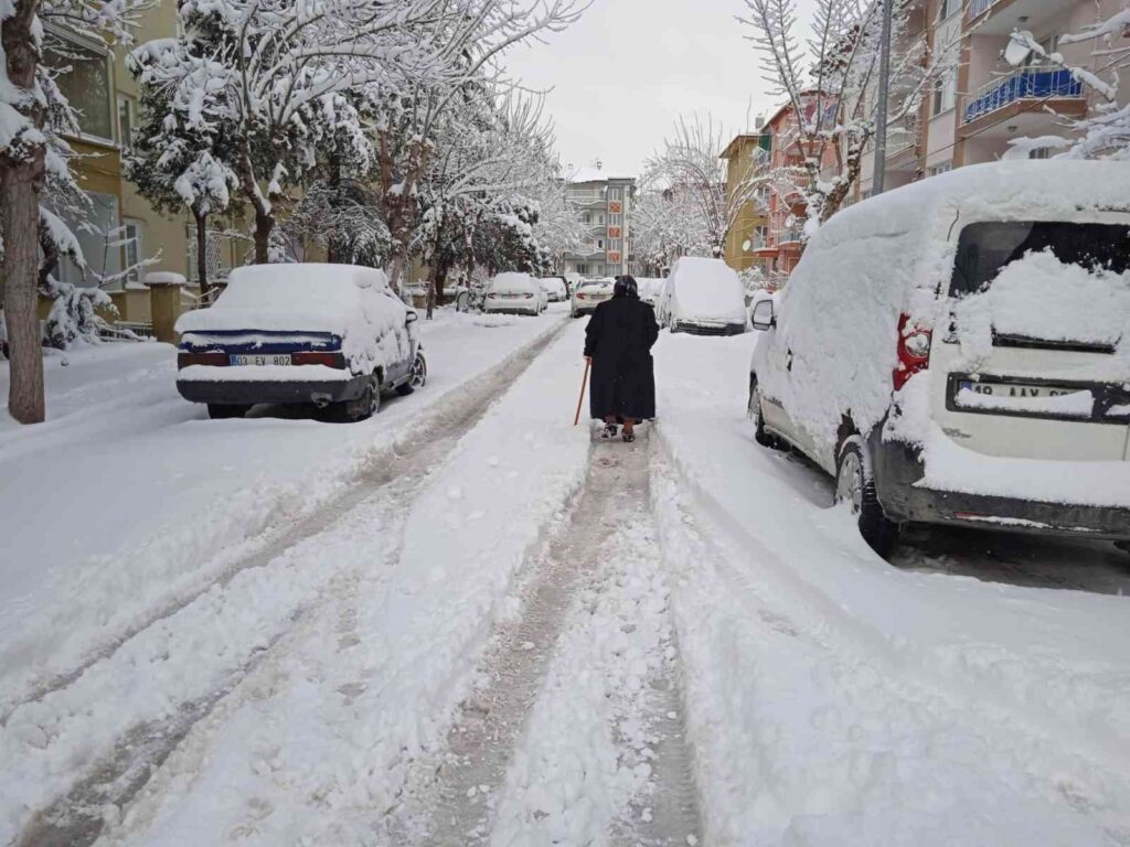 Afyonkarahisar’da karla mücadele