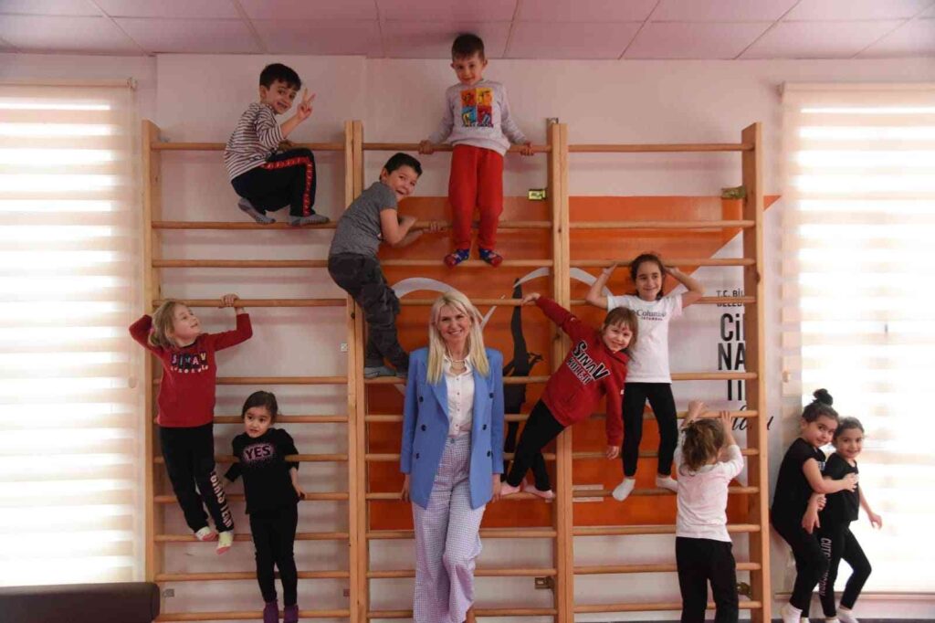 Çocuklardan jimnastik kursuna büyük ilgi