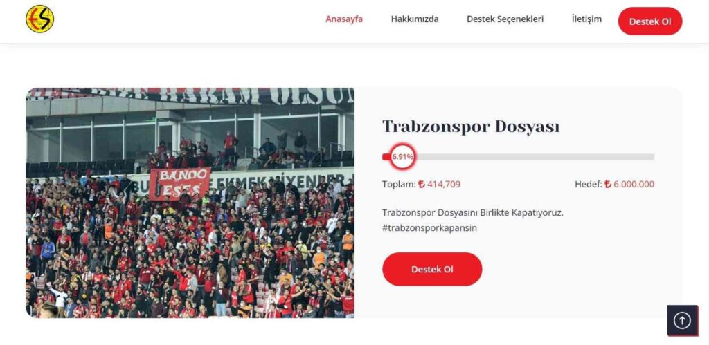 Eskişehirspor’un bağış kampanyası 4’üncü ayında 414 bin liraya ulaştı