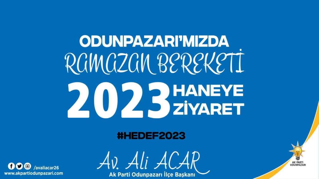 AK Parti Odunpazarı Ramazan boyunca 2023 haneyi ziyaret edecek