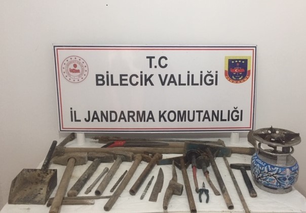 Bilecik’te kaçak kazı operasyonu: 2 gözaltı