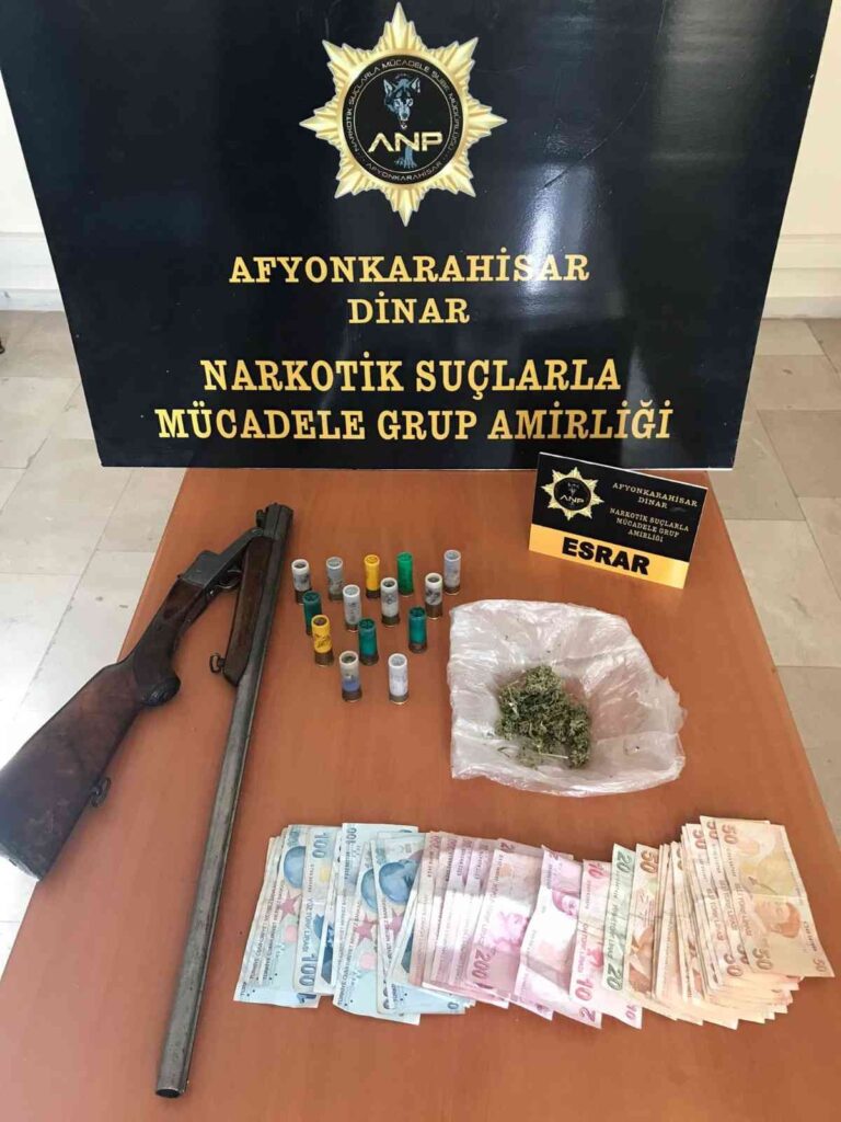 Eve yapılan baskında esrar ve 4 bin 635 TL para ele geçirildi