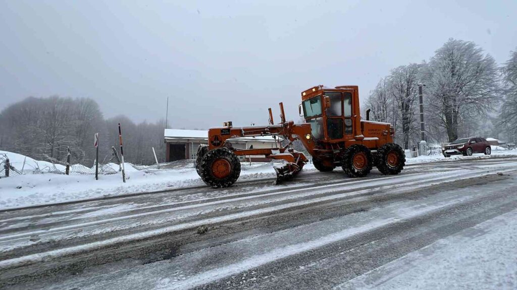 Kütahya Domaniç’te kar yağışı etkili oldu