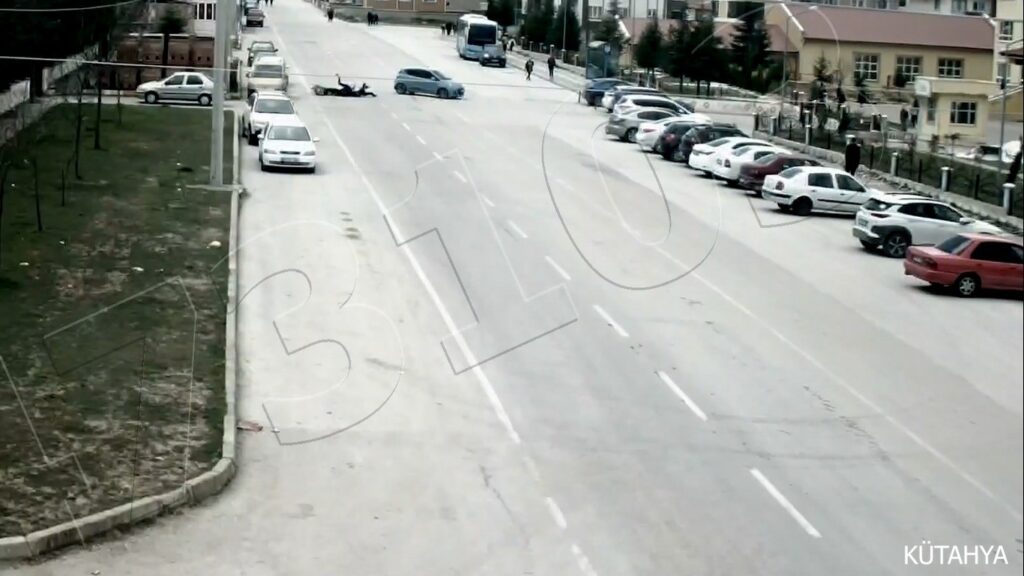 Kütahya’da saniye saniye kaza anları