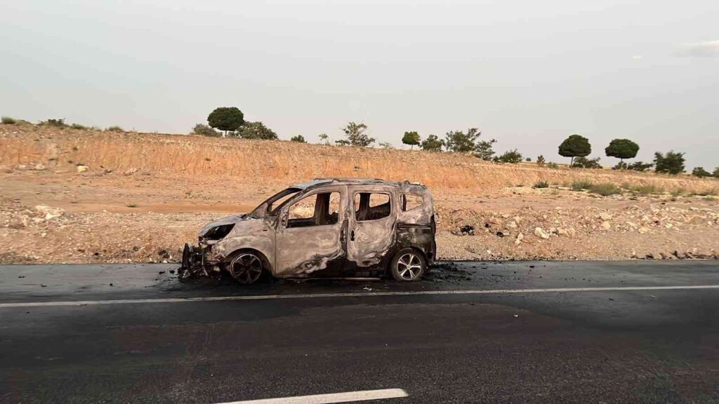 Seyi̇r Hali̇ndeki̇ Hafi̇f Ti̇cari̇ Araç Alev Alev Yandı