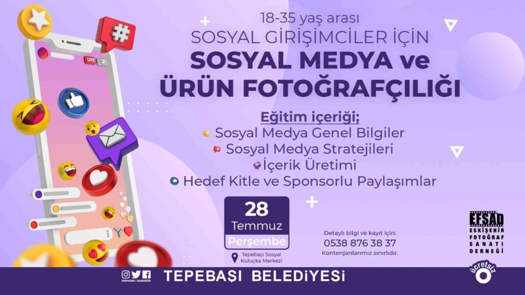 Sosyal girişimcilere özel “Sosyal Medya ve Ürün Fotoğrafçılığı” kursu başlıyor
