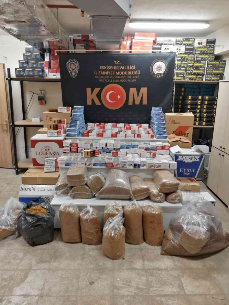 Tütün ve makaron kaçakçılarına polis operasyonu
