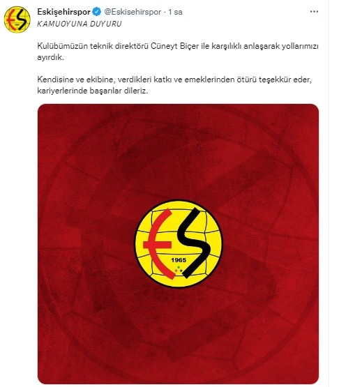 Es-Este Bi̇çer Dönemi̇ Son Buldu