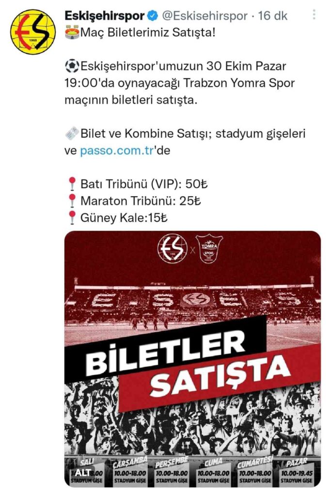 Eski̇şehi̇rsporlular Bu Sezon İlk Kez Kale Arkasından Maç İzleyecek