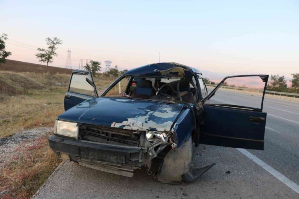 Otomobi̇li̇n Çarptığı At Telef Olduğu Kazada 4 Ki̇şi̇ Yaralandı