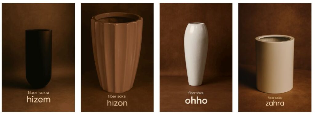 Burçe Design Fiber Saksılarıyla Mekanlarınıza Şıklık Katın