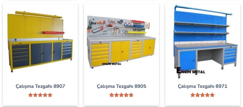 Kaliteli Malzeme, Estetik Tasarım Engin Metal Çalışma Tezgahı ve Soyunma Dolapları