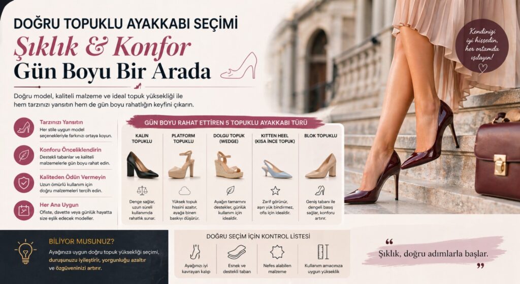 Gün İçinde Yorulmamak İçin Doğru Topuklu Ayakkabı Nasıl Seçilir?