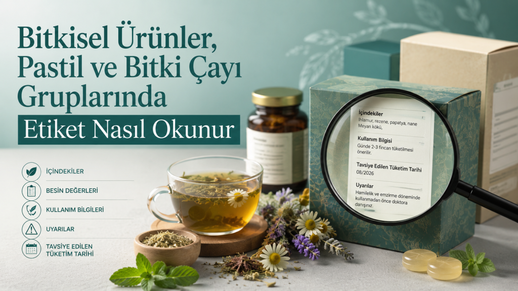 Bitkisel Ürünler, Pastil ve Bitki Çayı Gruplarında Etiket Nasıl Okunur