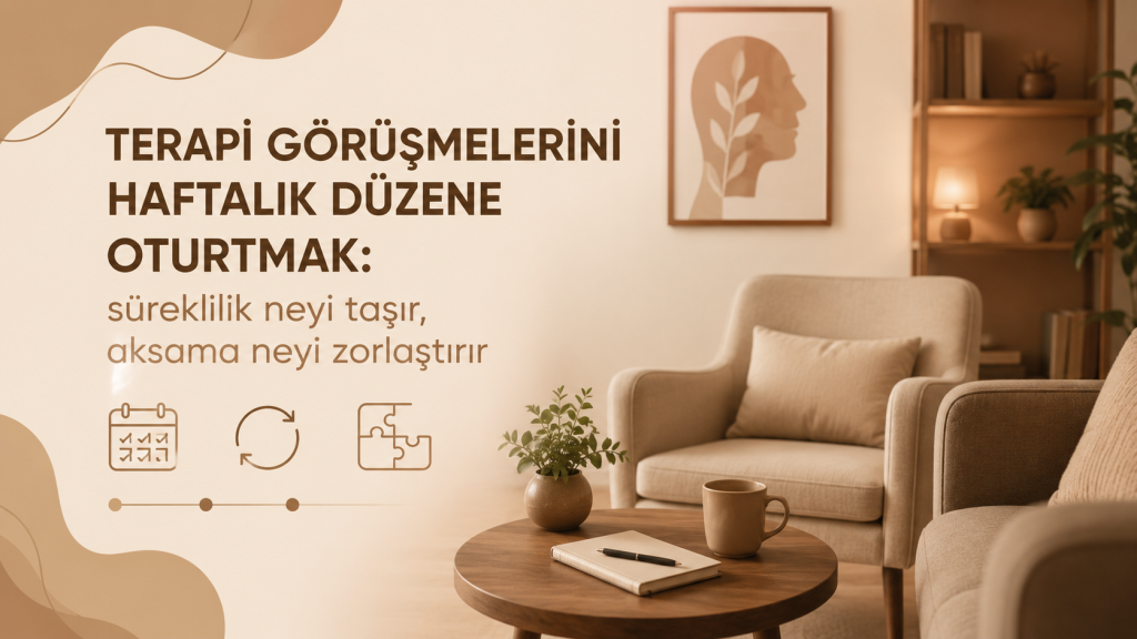 Terapi görüşmelerini haftalık düzene oturtmak: süreklilik neyi taşır, aksama neyi zorlaştırır