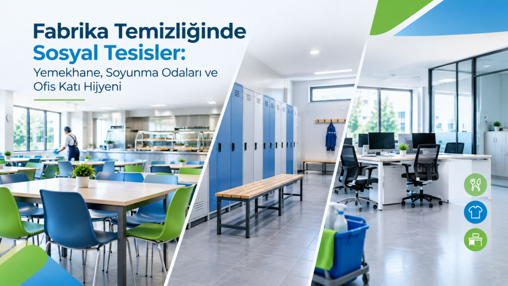 Fabrika Temizliğinde Sosyal Tesisler: Yemekhane, Soyunma Odaları ve Ofis Katı Hijyeni