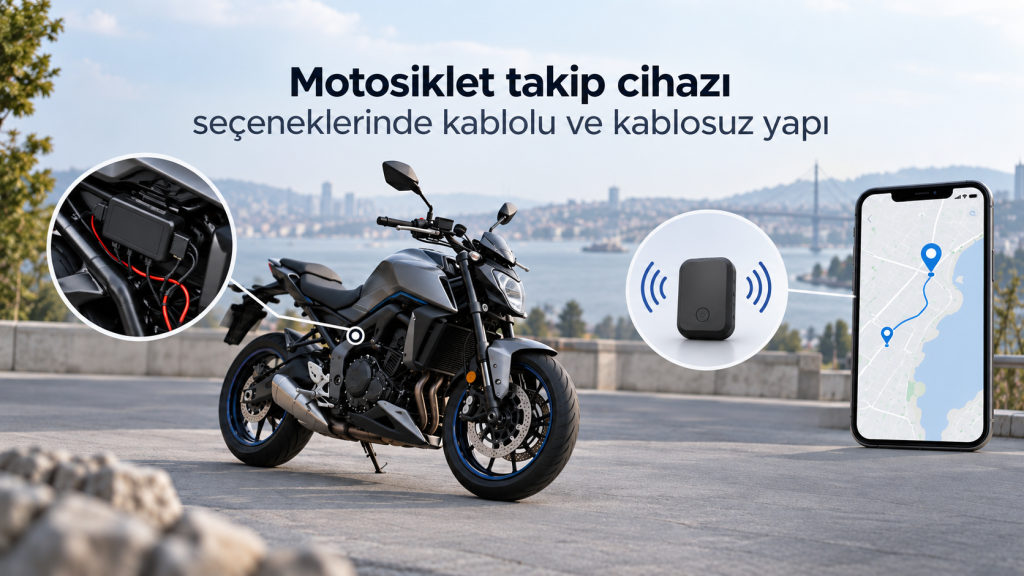 Motosiklet takip cihazı seçeneklerinde kablolu ve kablosuz yapı