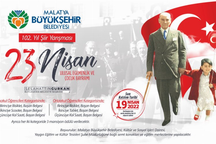Malatya’da 23 Nisan’a özel şiir yarışması