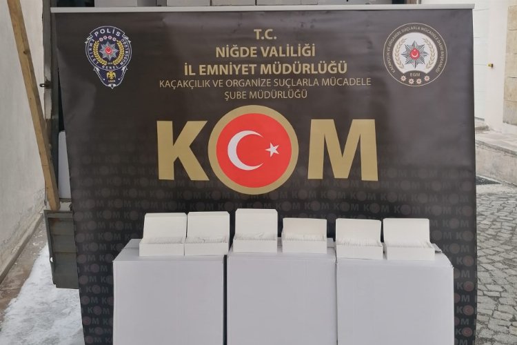 Niğde’de milyonlarca makaron ele geçirildi