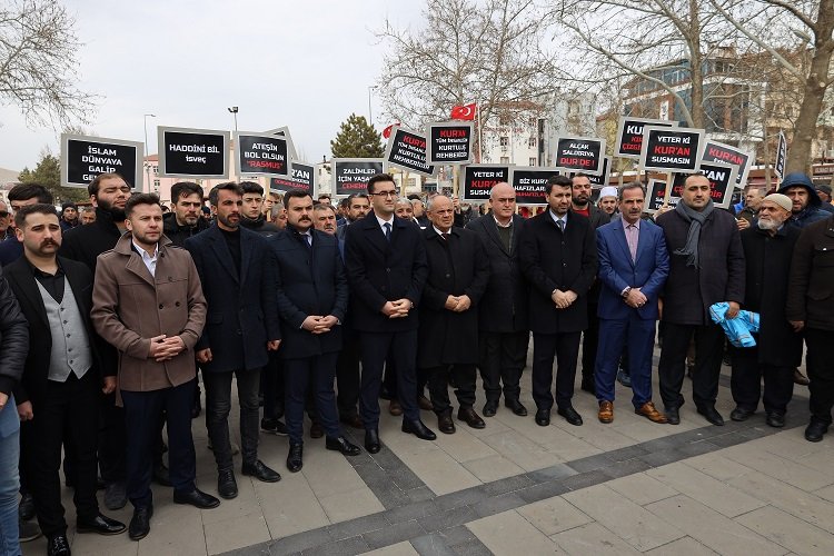 Kayseri Yahyalı’dan İsveç’e tepki