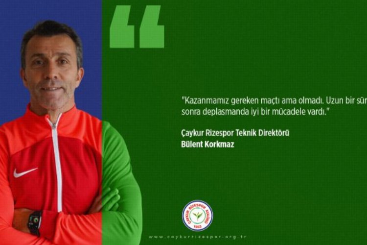 Çaykur Rizespor: “Kazanmamız gereken maçtı”
