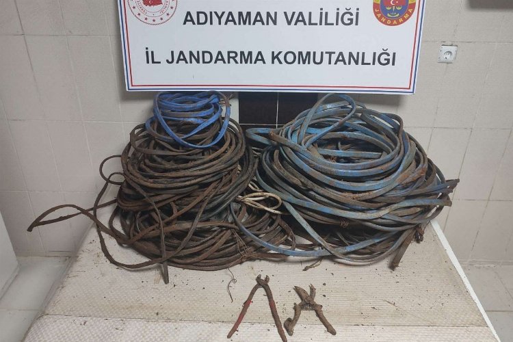 Adıyaman’da kablo hırsızları kıskıvrak yakalandı