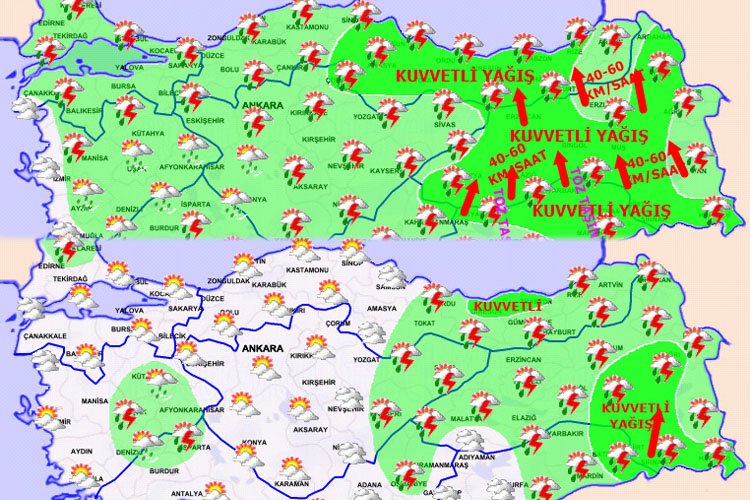 Önce kuvvetli yağış, sonra bahar