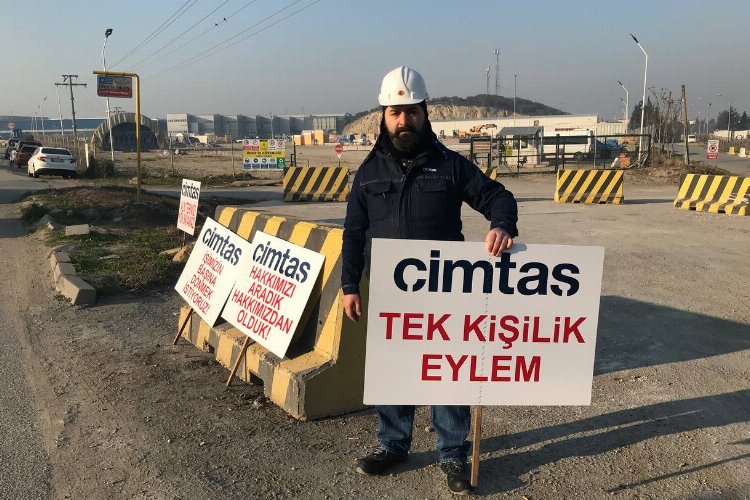 Bursa Serbest Bölge’de tek kişilik eylem